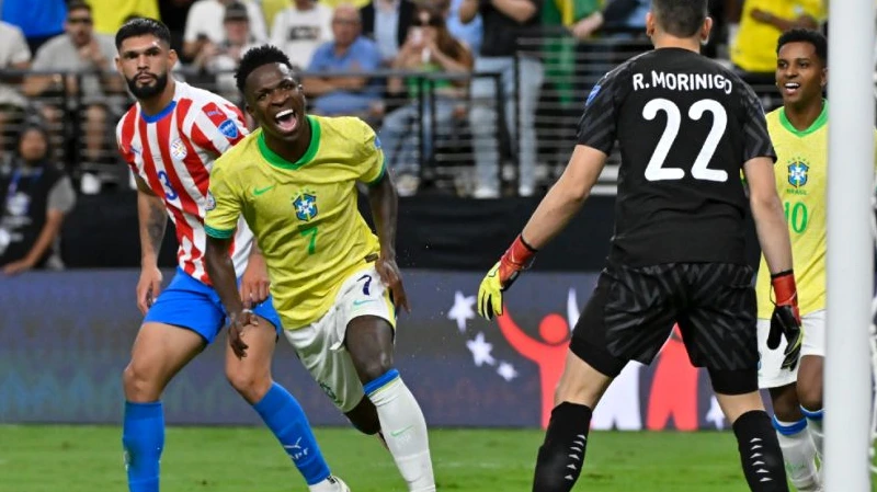 Copa America 2024 Vinicius Junior's brace leads Brazil to beat Paraguay 4-1